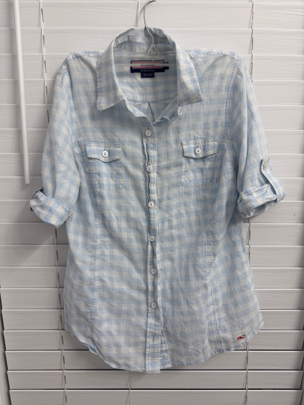Vineyard Vines by Shep & Ian Gingham Girl’s Button-Up Shirt Size 8